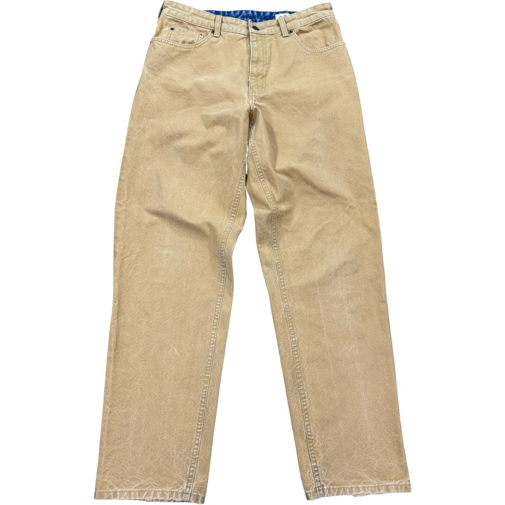 Orvis Pants Men's 32x30 Tan Straight Leg Regular Fit Canvas Five Pocket Vintage
